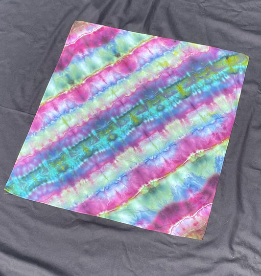 Flowing Ice Tie Dye Bandana: Hand-Dyed, One Of A Kind