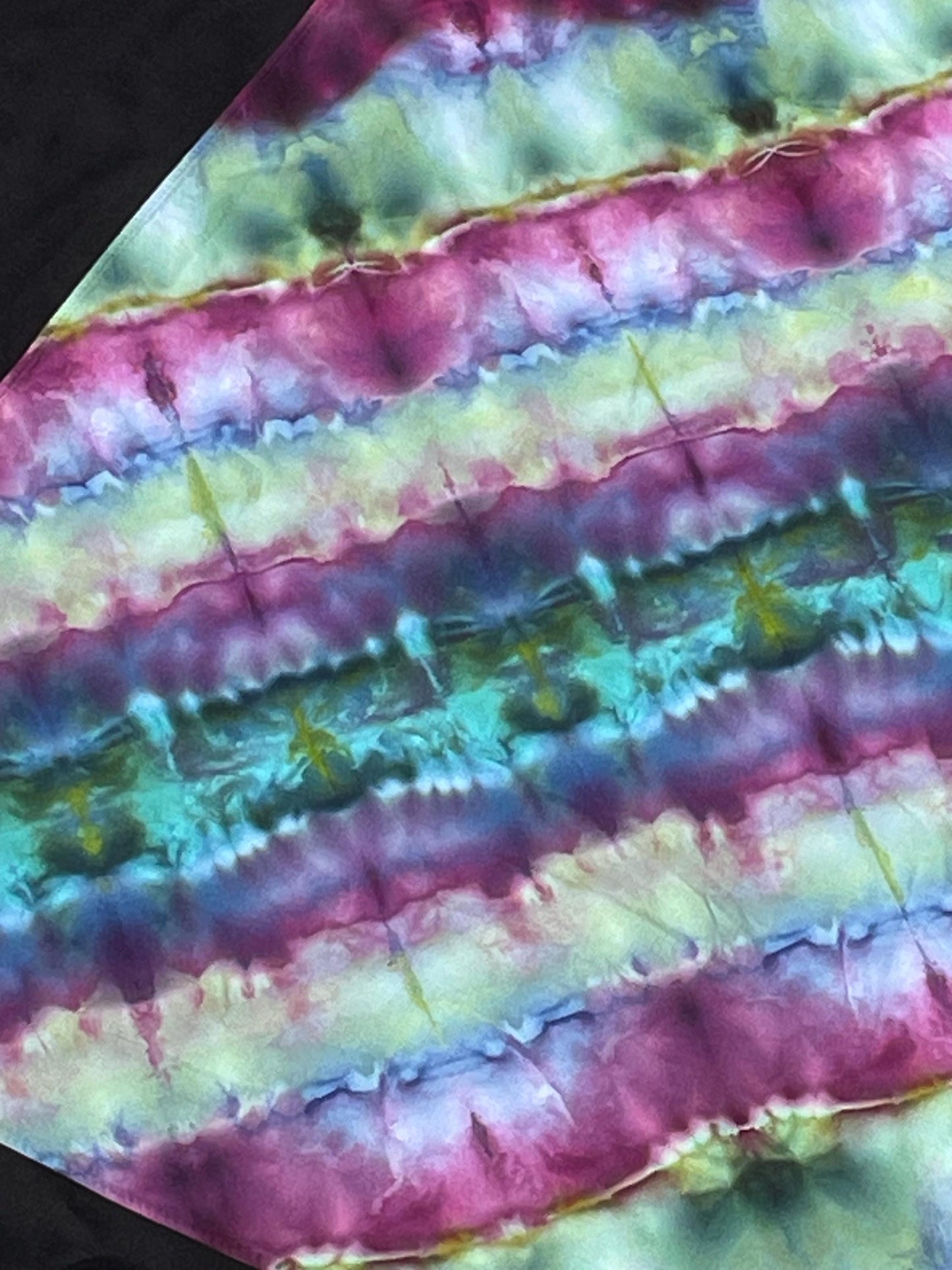 Flowing Ice Tie Dye Bandana: Hand-Dyed, One Of A Kind