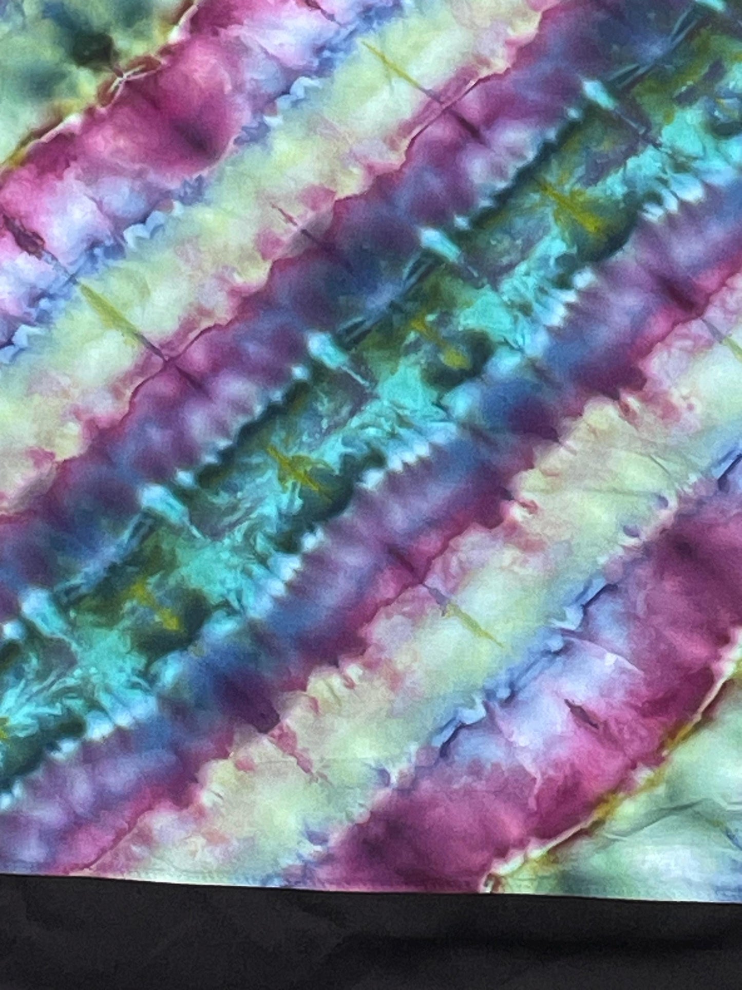 Flowing Ice Tie Dye Bandana: Hand-Dyed, One Of A Kind