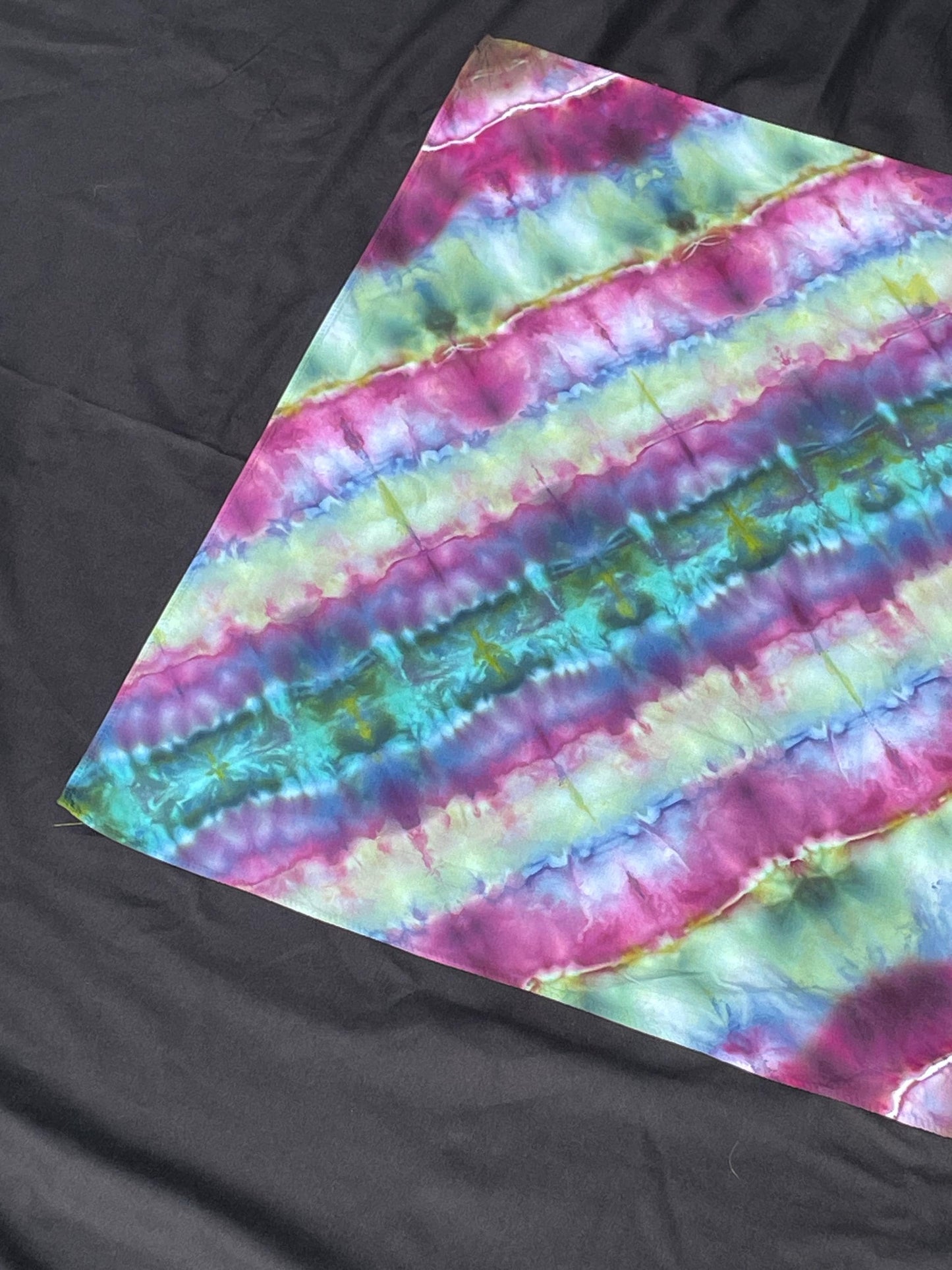 Flowing Ice Tie Dye Bandana: Hand-Dyed, One Of A Kind