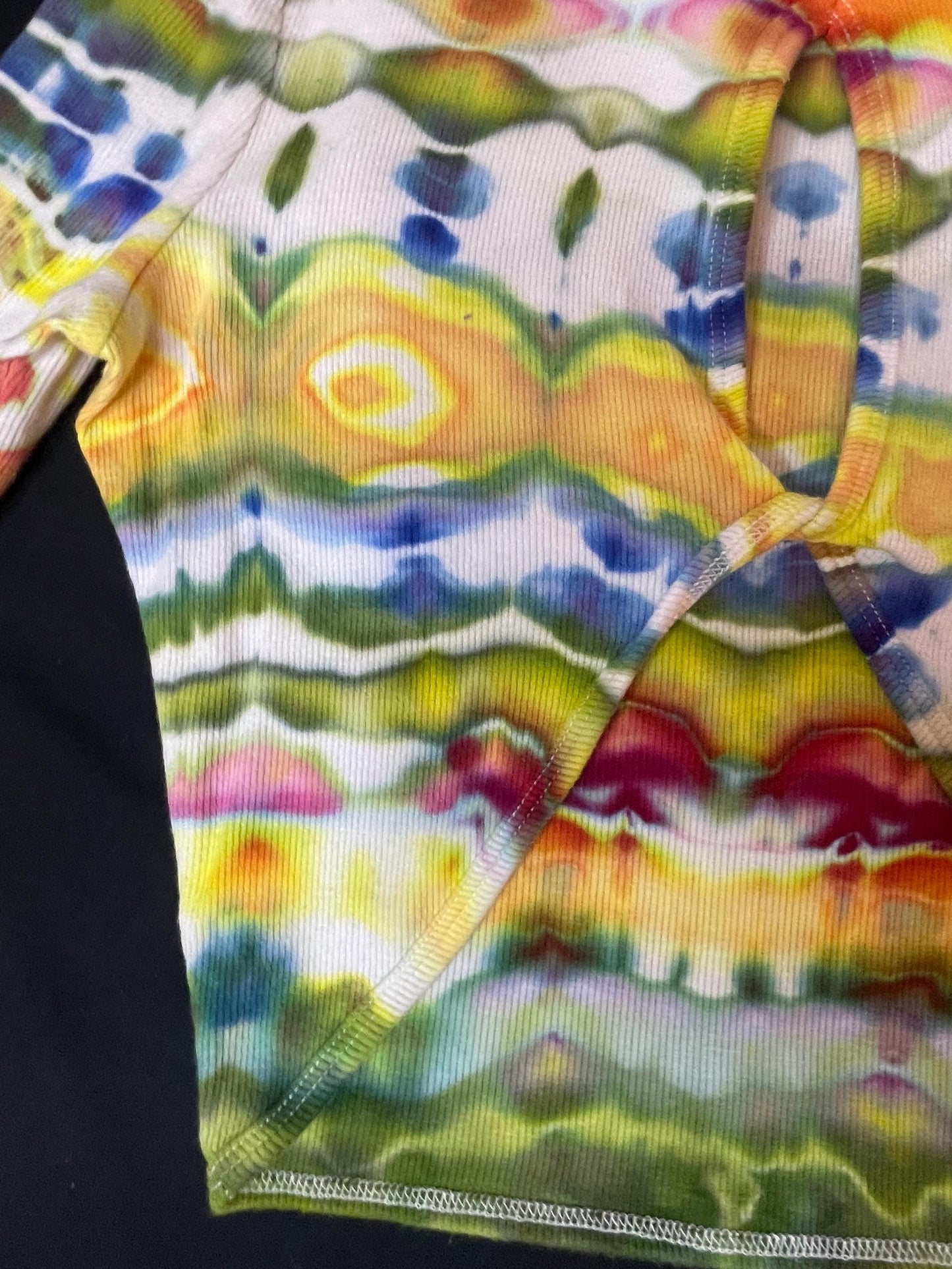 Upcycled Aeropostale Tie Dye Crop Top: Size XS, Long Sleeve, Hand-Dyed, One Of A Kind