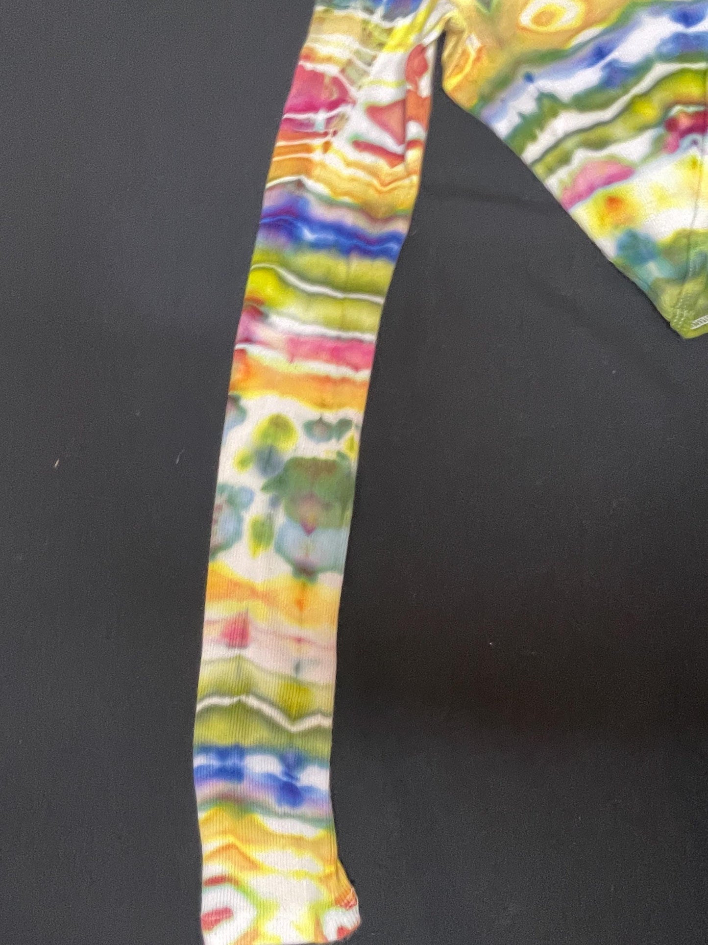 Upcycled Aeropostale Tie Dye Crop Top: Size XS, Long Sleeve, Hand-Dyed, One Of A Kind