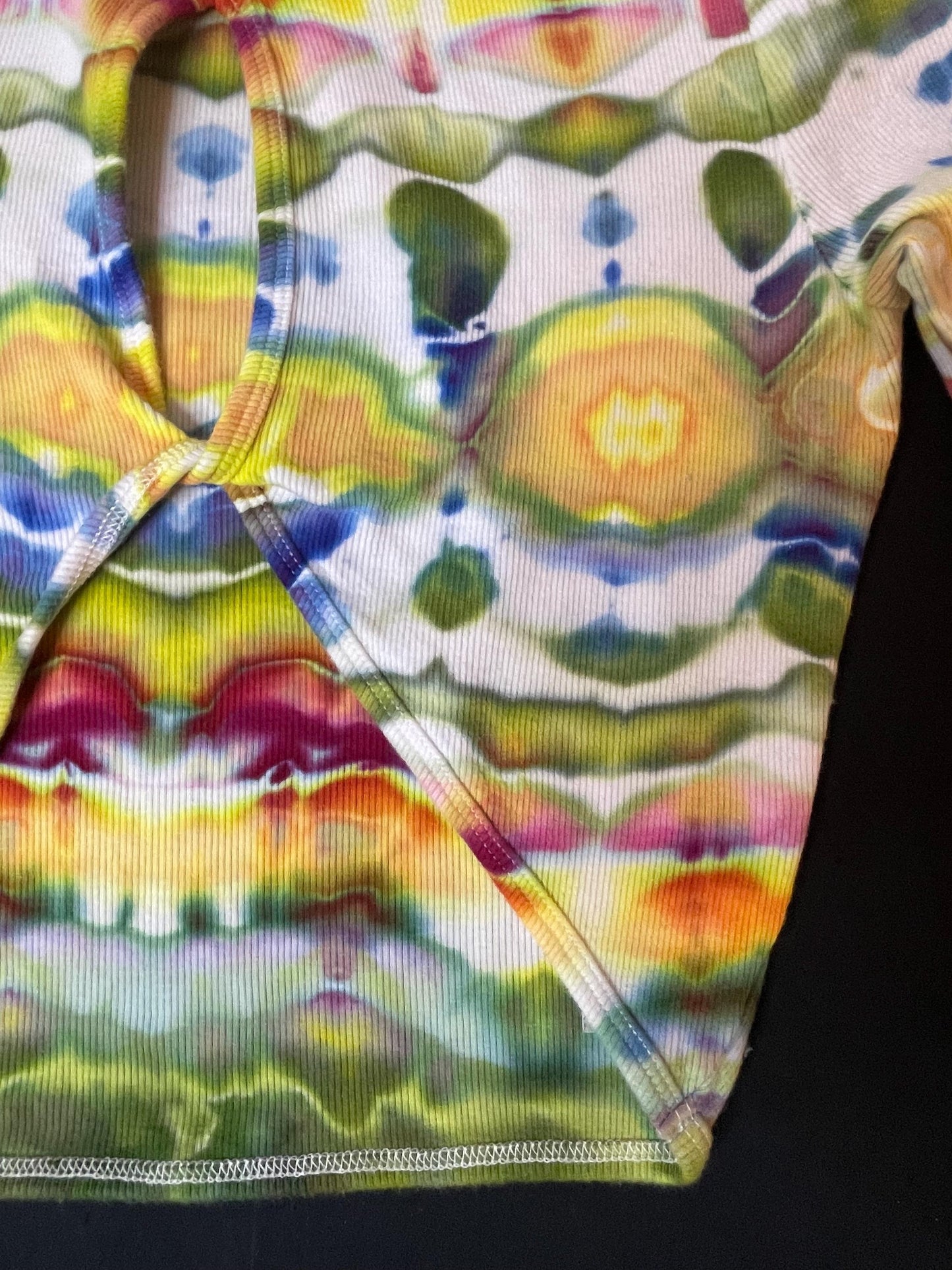 Upcycled Aeropostale Tie Dye Crop Top: Size XS, Long Sleeve, Hand-Dyed, One Of A Kind