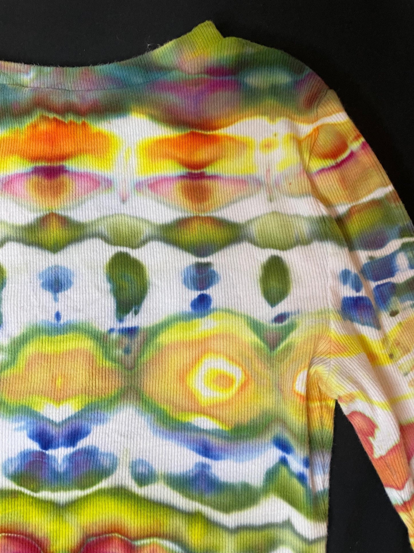 Upcycled Aeropostale Tie Dye Crop Top: Size XS, Long Sleeve, Hand-Dyed, One Of A Kind