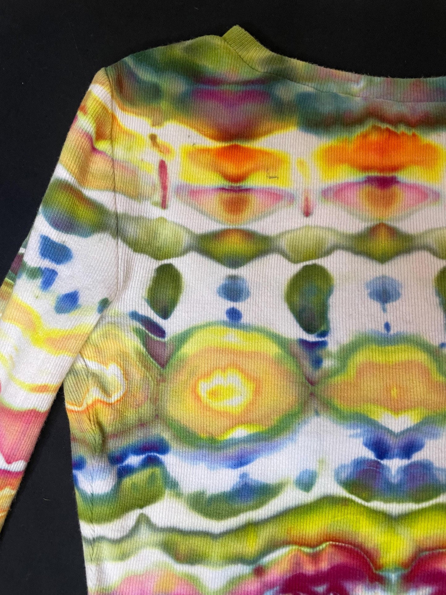 Upcycled Aeropostale Tie Dye Crop Top: Size XS, Long Sleeve, Hand-Dyed, One Of A Kind