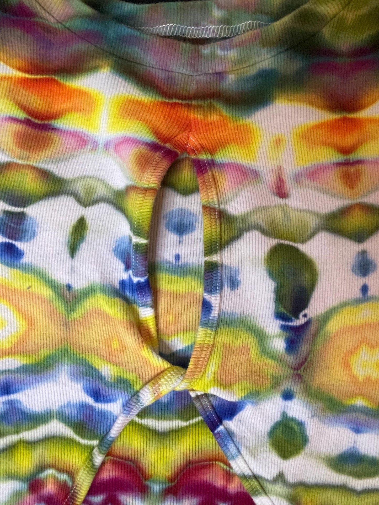 Upcycled Aeropostale Tie Dye Crop Top: Size XS, Long Sleeve, Hand-Dyed, One Of A Kind